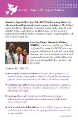 American Baptist Women in Ministry (English, full color)