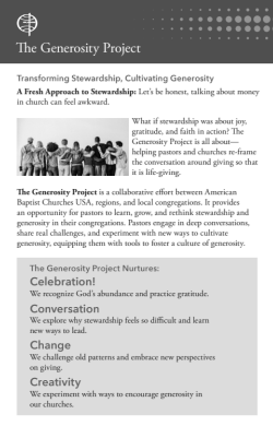 The Generosity Project (English, grayscale)