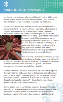 Somos Bautistas Americanos (Español, full color)