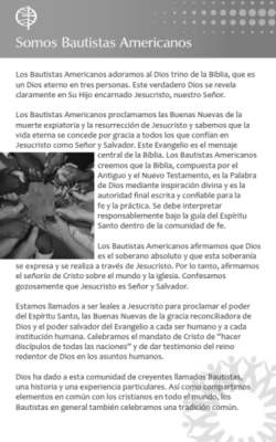 Somos Bautistas Americanos (Español, grayscale)
