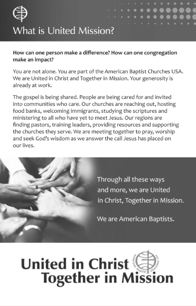 What is United Mission? (English, grayscale)